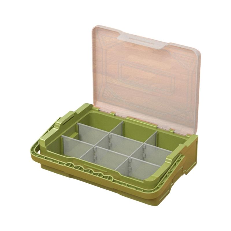 Stackable Storage Box Multifunctional Plastic Hardware Tool Parts Box Household Sorting Box Batch Head Small Screw зелёный