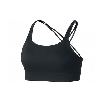 Swoosh Luxe Liso Soporte Medio Sujetador Deportivo Camiseta Sin Mangas Mujer Sujetador Deportivo Negro CJ0545-010