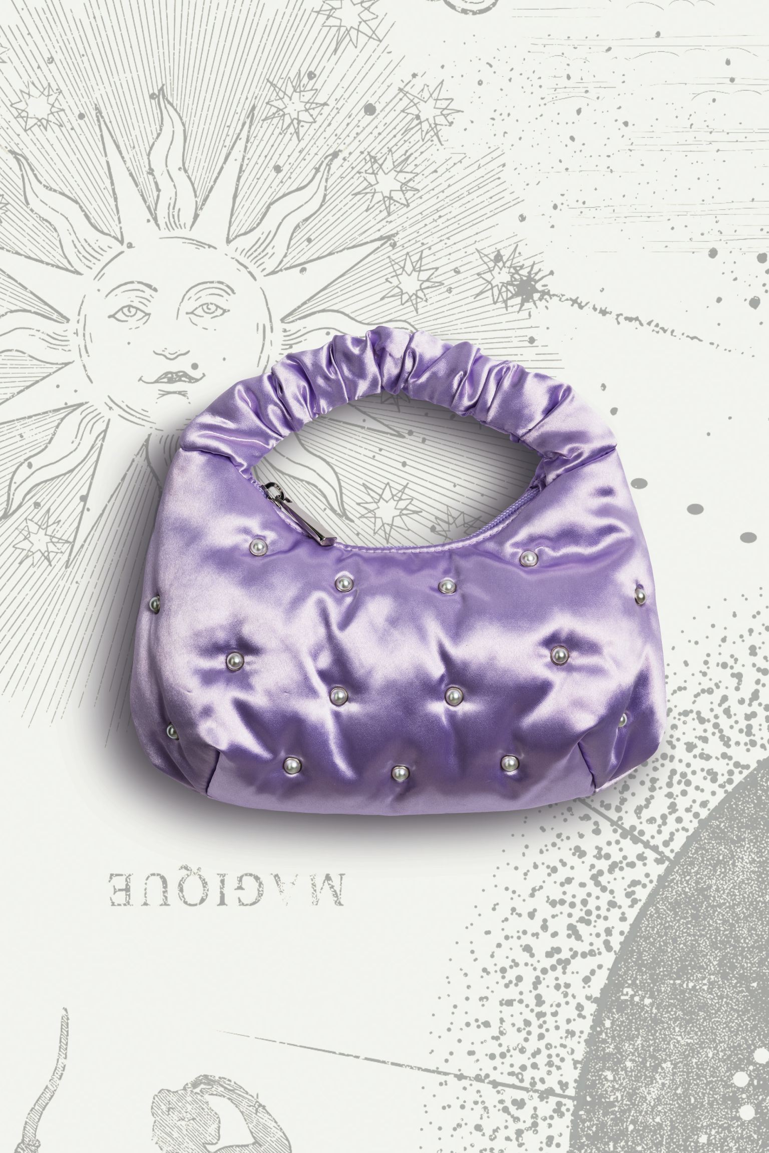 

Beaded satin mini bag