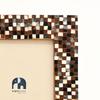 Schachbrettmuster Fotorahmen – Großer 5x7 Handgefertigter Knochenintarsien-Rahmen