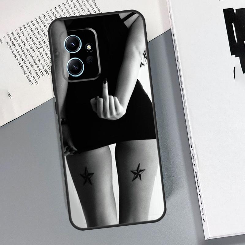 Middle Finger Girl Case For Xiaomi Redmi Note 14 13 10 11 12 15 Pro Plus Cover For Redmi 15C 15 13C 12C 14C 10C