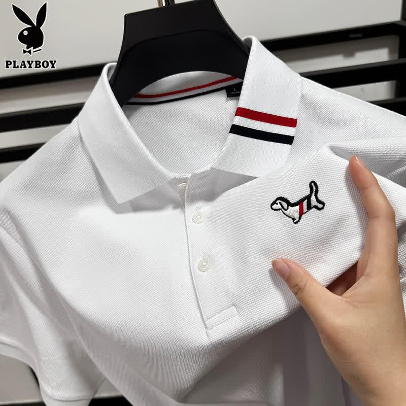 Playboy Men s Embroidered Cotton Polo Shirt 2XL