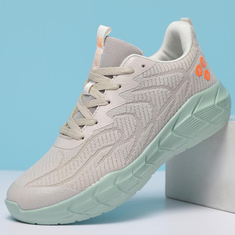

Men s Lightweight Mesh Breathable Sneakers with Thick Sole, High Elastic Shock Absorption, Comfortable for Outdoor Sports 44 серый