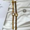Retro Diamond-Encrusted Small Square Watch Female Style Exquisite Milan Mesh Belt Quartz Watch Leopard Print Watch