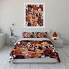 Cartoon Dog Print Home Decor Soft Skin-Friendly Bedding Set Includes 1 Duvet Cover And 2 Pillowcase Gift