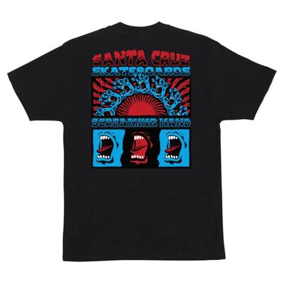 SANTA CRUZ Men's S/S T-Shirt Screaming Connect Skate T-Shirt Black