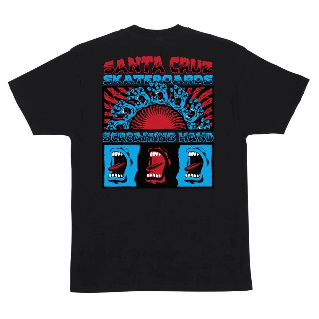 SANTA CRUZ Men s S/S T-Shirt Screaming Connect Skate T-Shirt Black L
