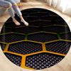 Tappeto per area illusione visiva geometrica astratta 3D Tappeto grande, rotondo per soggiorno, camera da letto, divano, decorazione, tappetino antiscivolo