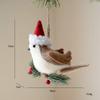 Soft Plush Christmas Tree Hanging Decor Lifelike Fireplace Bird Charm Wreath Bird Pendant  Festive