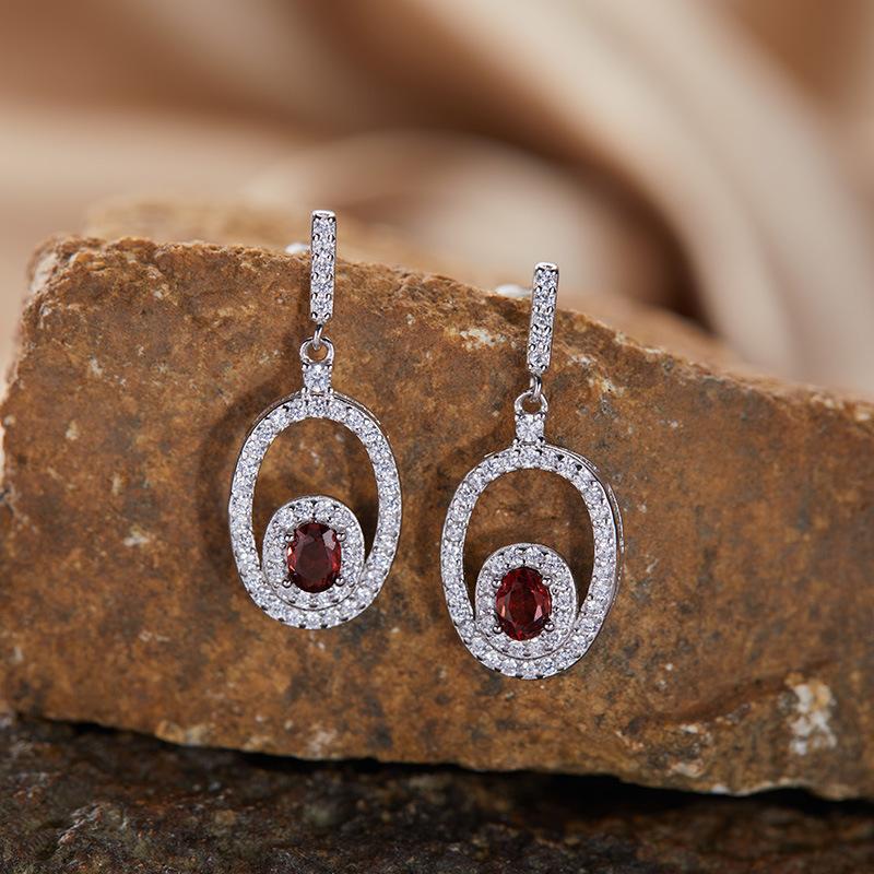 

S925 Sterling Silver Natural Color Treasure Amethyst Stud Earrings Women S High Sense Versatile Energy Jewelry