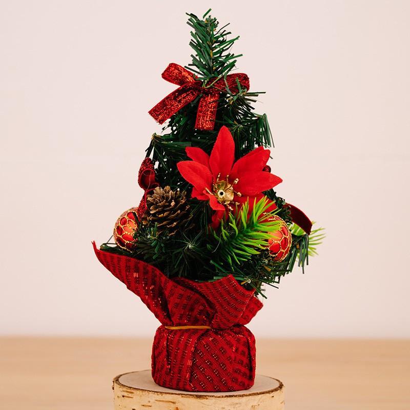 1PC Mini Christmas Tree Ornament Office Home Bedroom Christmas Gift Children New Year Party Decoration Desktop Supplies 20Cm