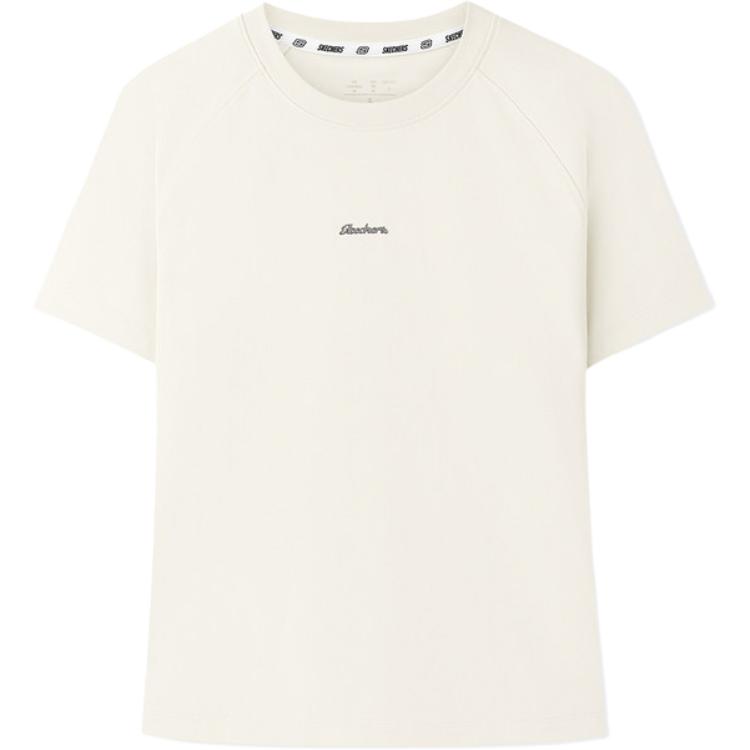 Skechers Short Sleeve Comfortable Simple Round Neck Casual T-Shirt Women tops L326W018-0074 S