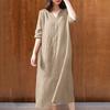 GMXIA Women's Midi Sleeve Cotton Dresses Casual V-Neck Solid Colour Tank Dresses Fashion Party Beach Midi Robe