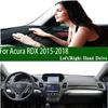 Para Acura RDX Tech Dublin Columbus 2015-2018 Capa para Painel do Carro Painel de Instrumentos Protetor Solar Anti-Sujeira Enfeites