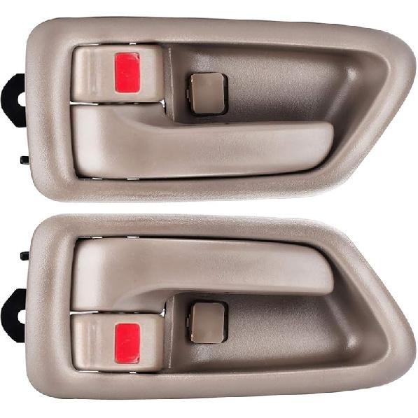 FAERSI 2Pcs Ide Interior Door Handle Front Rear Driver & Passenger Side Replacement For 1997 1998 1999 2000 2001 Toyota Camry Beige/Tan