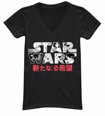 Star Wars Movie Logo Japanese Manga Give It All Junior T-Shirt
