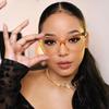 New Cat Eye Glasses Women Anti Blue Light Fashion Butterfly Flat Mirror Trendy Large Frame Eyeglass Luxury Design Eyewear