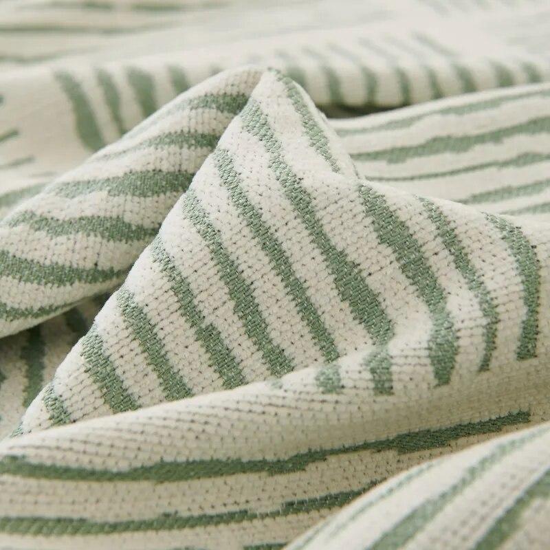INS Sofa Cover Chenille Striped One-piece Type Sofa Blanket Modern Living Room Decoration Towel Universal Sofa Cover 1/2/3/4Seat