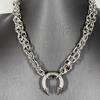 Kühler Hufbeschlag Anhänger Halskette Industriell Inspirierte Halskette für Männer und Frauen Edelstahl Geschenk Schmuck