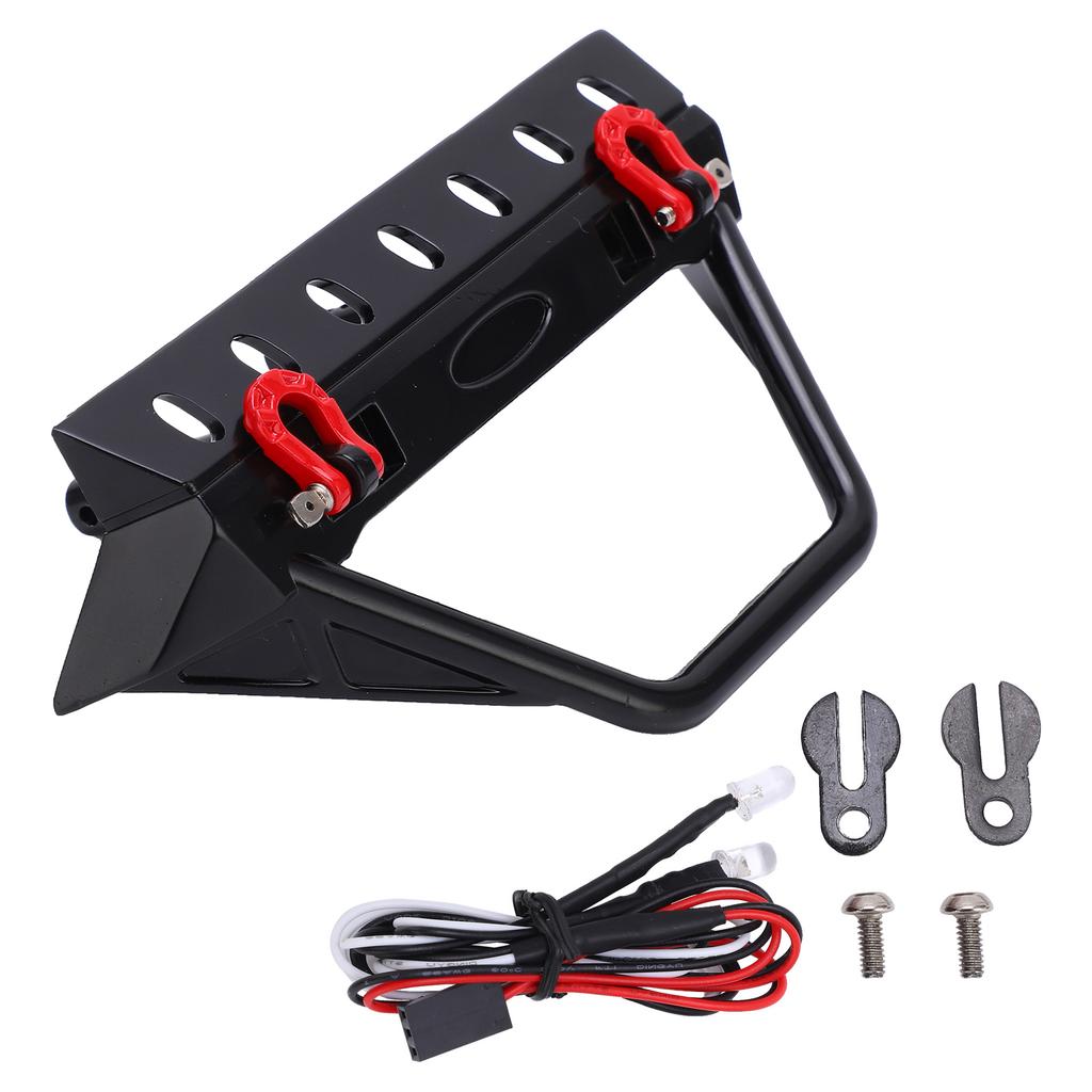 RC Stinger Front Bumper with LED Light for Axial Scx10   II   III Generation 1 10 RC CarTrapezoidal Bumper
