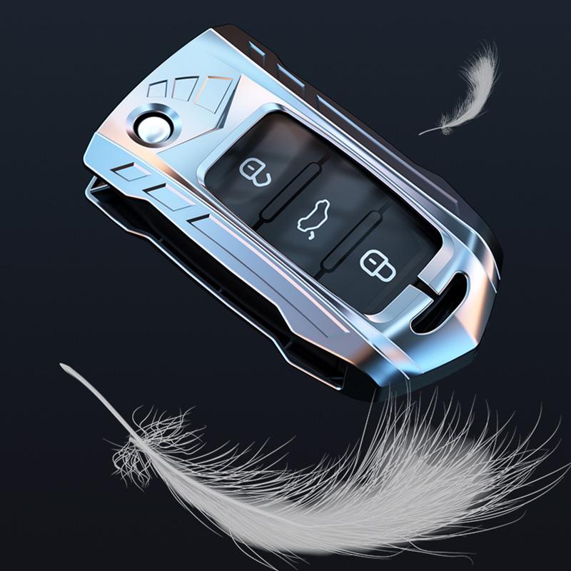 Zinc Alloy Car Key Case Tpu Cover For Vw Volkwagen Polo Bora Tiguan Passat Golf 6 Lavida Scirocco Protect Shell Accessories