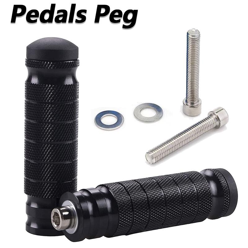 Universal 8mm Foot Pegs Pedals Peg CNC Aluminum Install Bolts Motorcycle Rearsets Footrest Footpegs