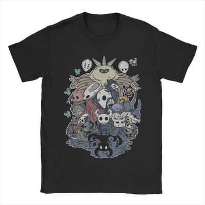 T-shirt de jeu vidéo Hollow Knight Inhabitants T-shirts de plage Homme 100 Coton Vêtements Respirants Manches Courtes Streetwear T-shirt Haut