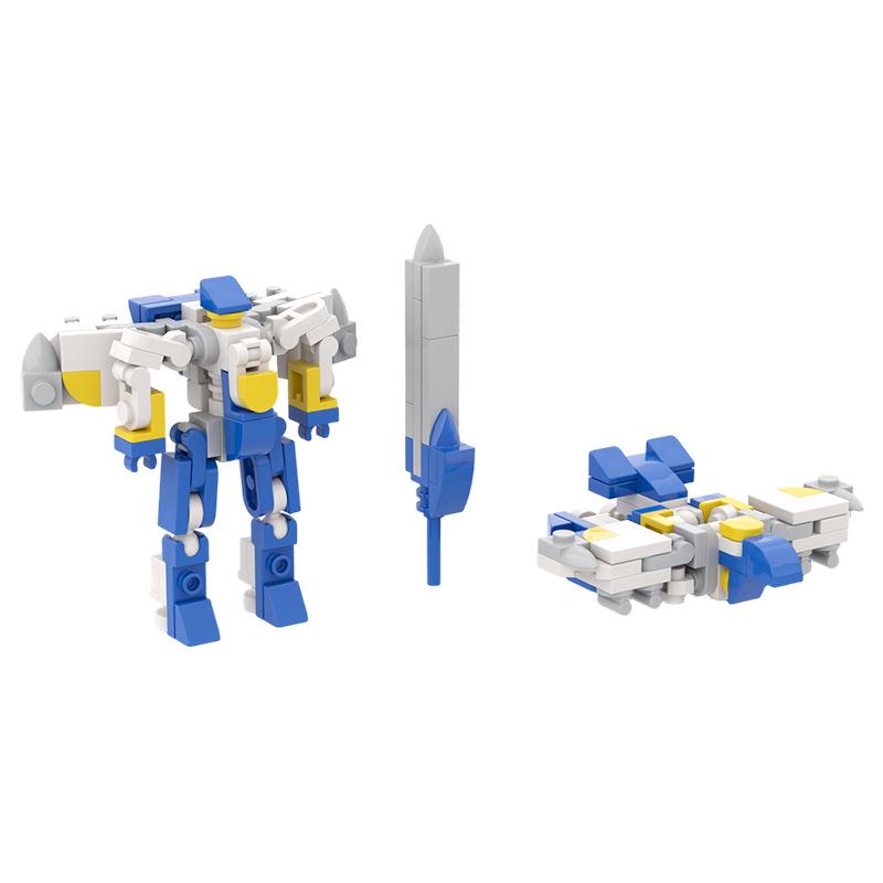 Supersonic Mech Robot Transformable Fighter Building Blocks Toy Model