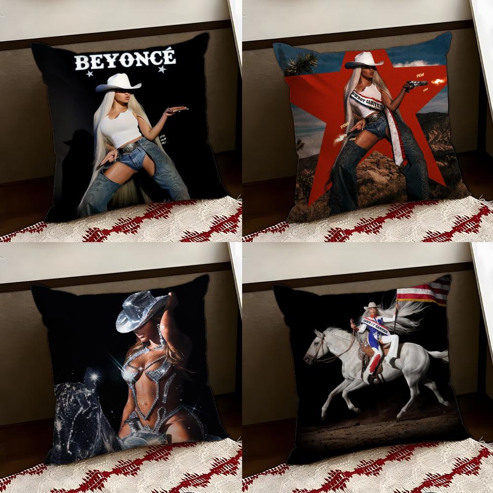 Singer BBeyonce CCowboy Cushion Cover Reversible Soft Durable Pillow Cover Home Car MultiScene Use for Daily Comfort