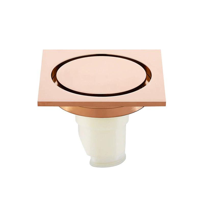 Gold Conceal Floor Drain Chrome Black Gold brass Square 10X10cm Anti-block anti-smelly Bathroom Drain accessories