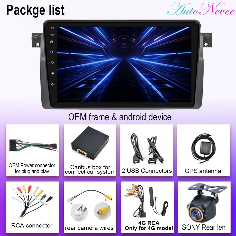 Android 14 Car Radio For BMW E46 M3 1998-2006 Multimedia Video Player 2Din 4G WIFI GPS Navigation Carplay Head Unit 360 Camera