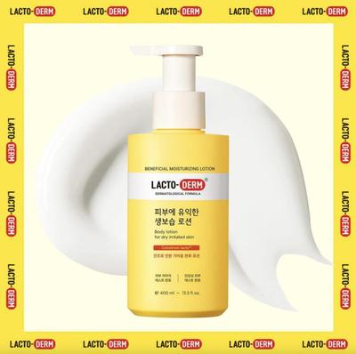 Lacto-Derm Prospešné pleť hydratujúce pleťové a telové mlieko – Hĺbková hydratácia & Bariérová ochrana (400 ml)