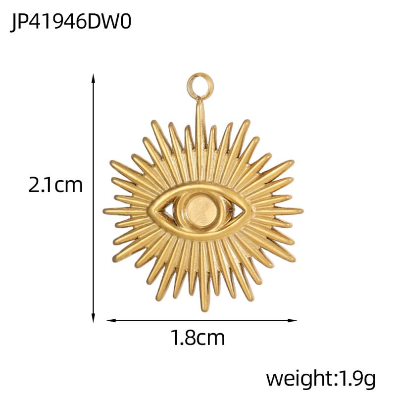 CARLIDANA Fashion Jewelry Pendants Charms Gold Plated Colorful Zircon Evil Eye Stainless Steel Charms for Jewelry Making