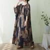 Short Sleeve Plus Size Cotton Vintage Floral New In Dresses for Women Casual Loose Maxi Long Summer Dress