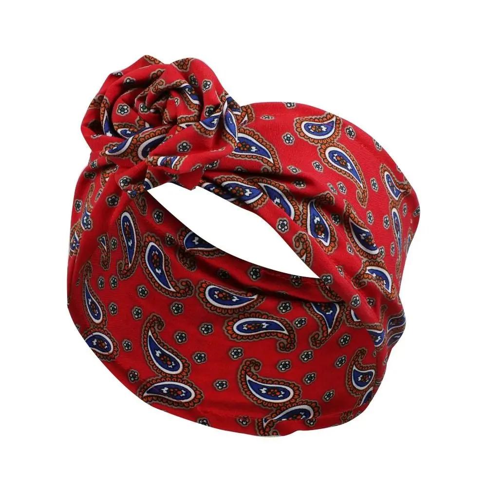 Cloth Fabric Wire Headbands High Quality Floral Metal Wire Hair Band Headwear Girl