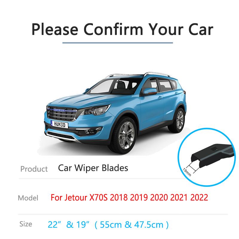 2x For Jetour X70S EV Bahman Fidelity Prime Sinogold Yuechi Soueast DX8 2018~2022 Car Wiper Blade Windscreen Rubber Strip