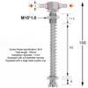 Robotic Arm Accessories Industrial Vacuum Small Head Suction Cups M12/M10 T-shaped External Spring Buffer Hardware Sucker Rod+