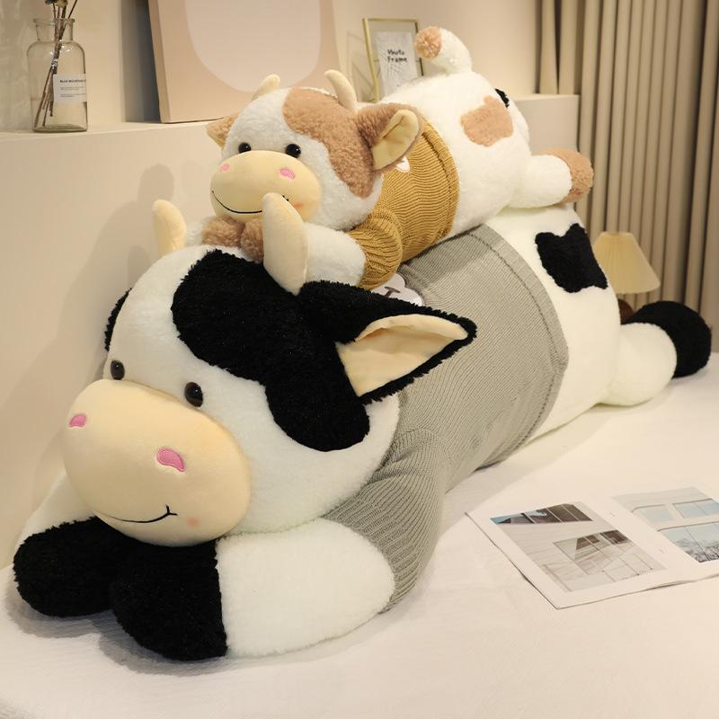 Soft Sweater Lying Down Cow Throw Pillow Plush Toy Cow Cow Doll Girl Company Soothing Doll