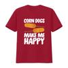 Corndog Costume T Shirt Corn Dogs Make Me Happy Vintage Washed Graphic Designer Clothes Stylish Streetwear Breathable