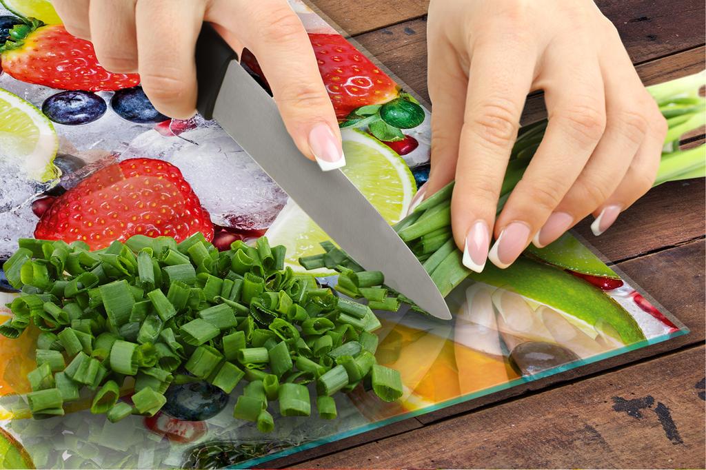 GLASS CUTTING BOARD 45x52 Fruit