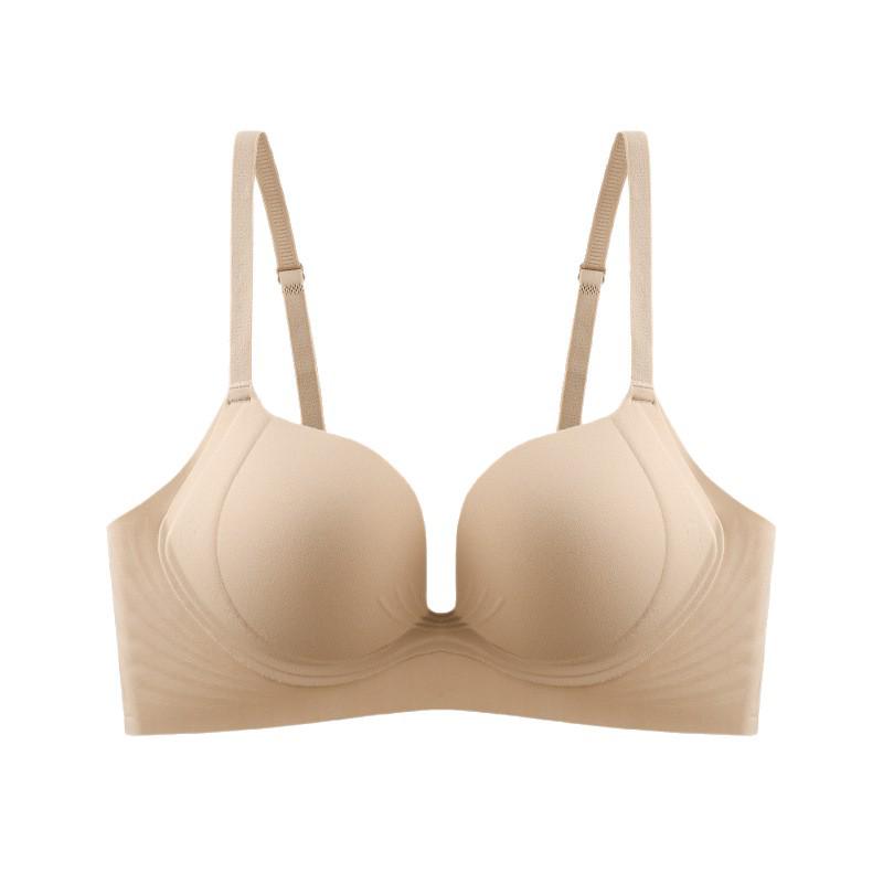 Gładki Biustonosz Bandeau Push-Up na Mały Biust - Antypoślizgowy i Zapobiegający Opadaniu z Zapięciem z Przodu i Pięknym Tyłem