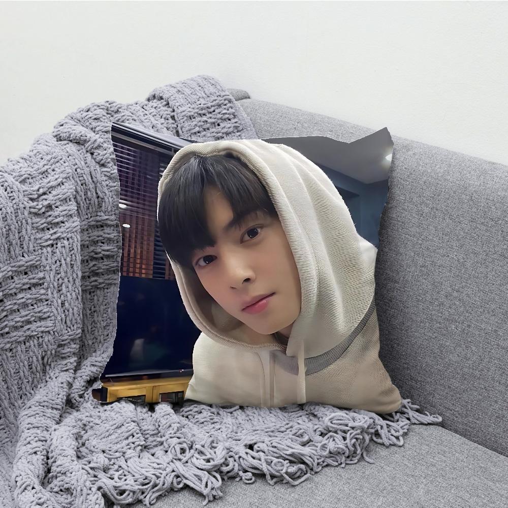 Korea Actor C-Cha Eun W-Woo Pillow Case Soft Cushion Cases for Farmhouse Sofa Decor Home Decorations and Protector Pillow Case