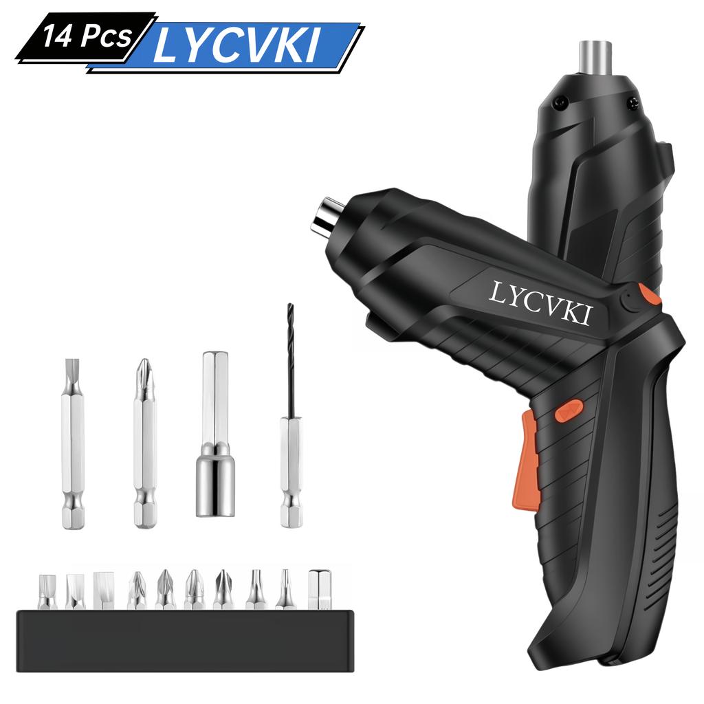 14pcs/46pcs Electric Screwdriver Set USB Rechargeable Mini Electric Drill Tool Set Portable Cordless Screwdriver Home Repair Multitool Kit