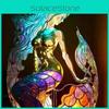 Colored Resin Vintage Mermaid Table Lamp For Daily Home Decorations And Gifts