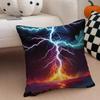 Lightning Cushion Cover Linen Pillow Case Soft Breathable Protective Couch Room Decoration