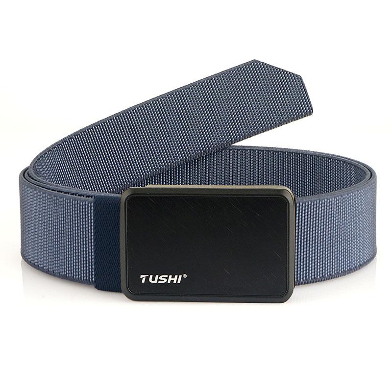 Neuer Pendlergürtel für Herren mit automatischer Schnalle aus Nylon, vielseitiger, dicker Doppelschichtgürtel für die Freizeit im Freien