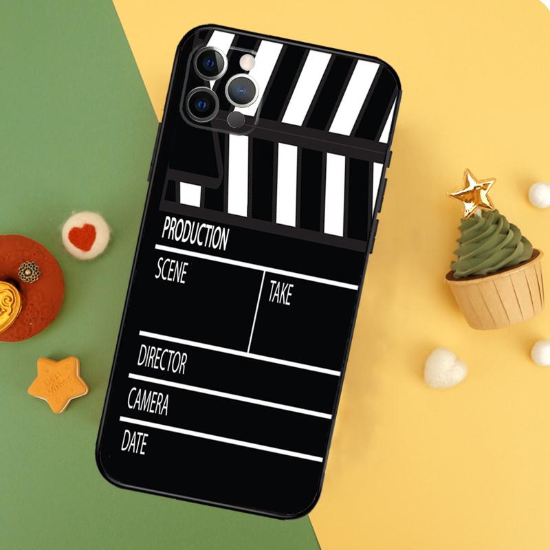 Clapper Board Phone Case For iPhone 17 16 14 13 12 11 15 Pro Max 12 13 Mini 16E 17 Air Shockproof Cover