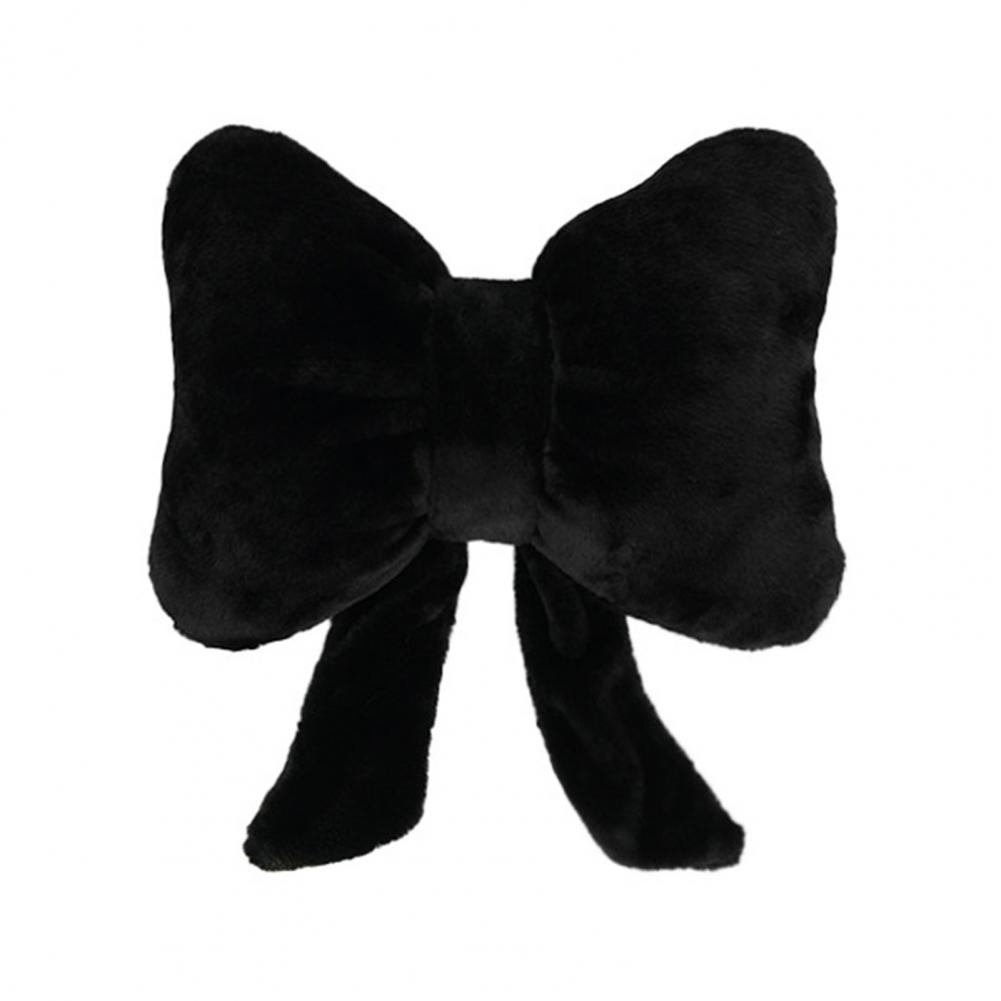 Soft Car Neck Pillow Lumbar Support Plush Bow Car Headrest Pillow Soft Lumbar Support Cushion Comfortable Waist Pillow