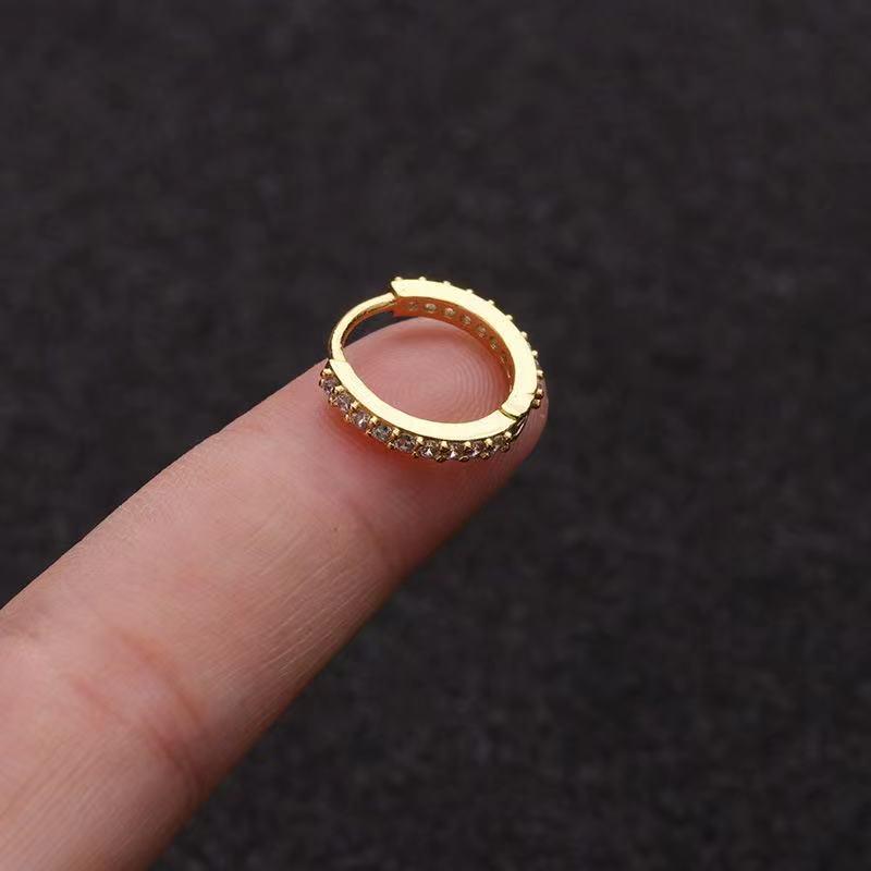 Zircon Korean-Style Diamond Ear Cuffs & Hoop Studs