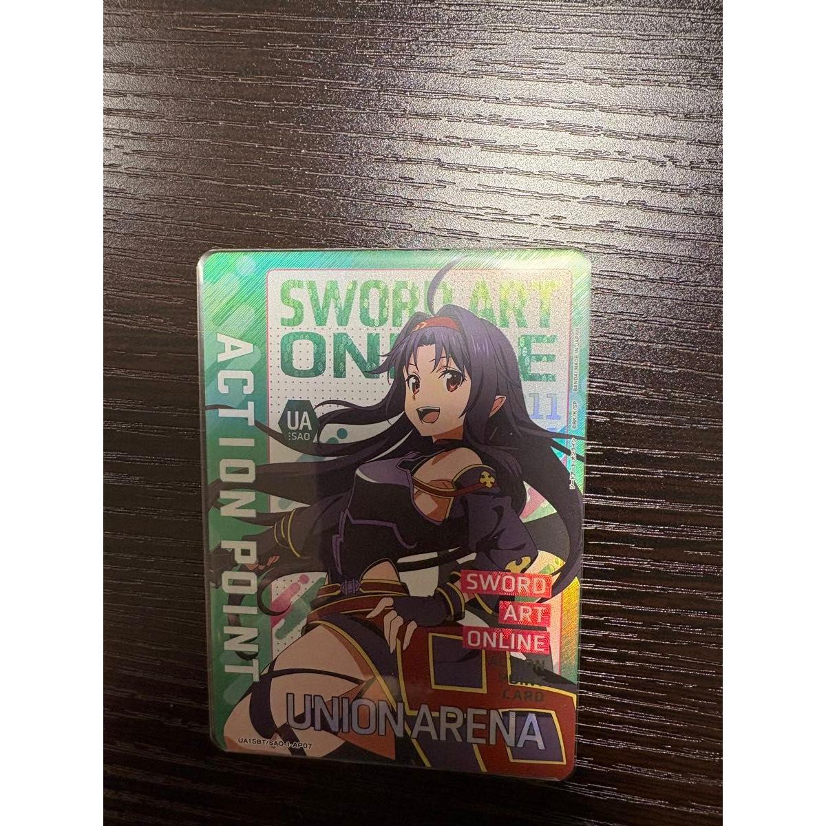 Used Union Arena Sword Art Online Yuuki Action Point Card